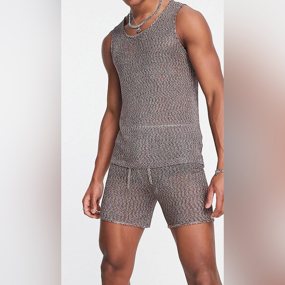 Knitted Metallic Rainbow Mesh Set